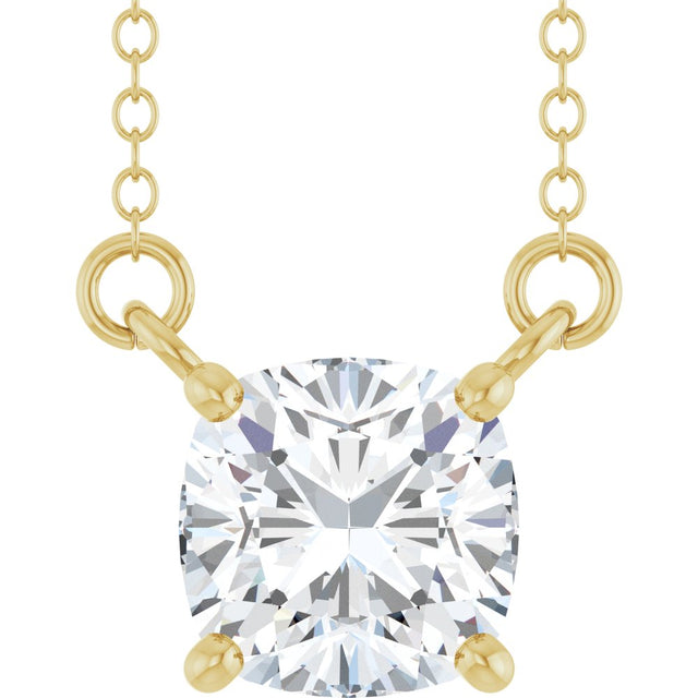 14K Yellow Gold 1 CT Lab-Grown Diamond 18" Necklace