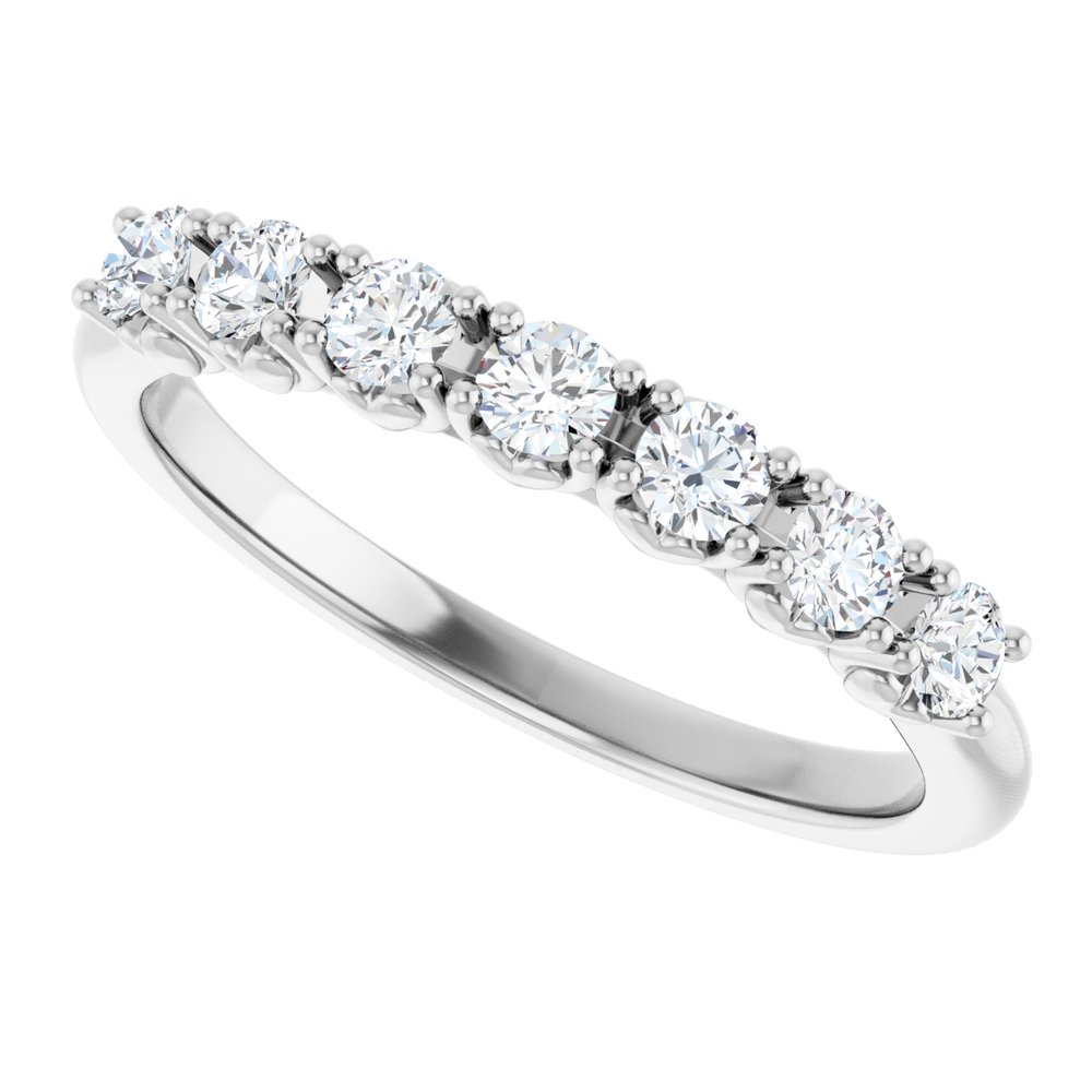 14K White Gold 3/8 CTW Lab-Grown Diamond Anniversary Band