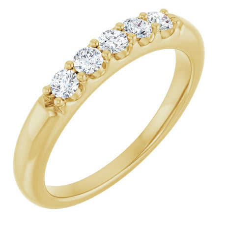 14K Yellow Gold 1/3 CTW Lab-Grown Diamond Anniversary Band
