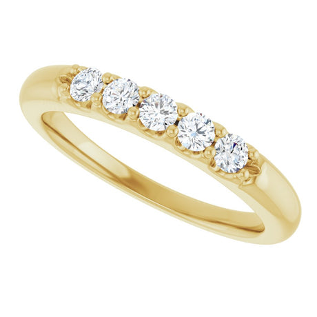 14K Yellow Gold 1/3 CTW Lab-Grown Diamond Anniversary Band