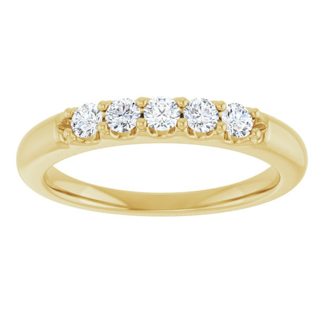 14K Yellow Gold 1/3 CTW Lab-Grown Diamond Anniversary Band