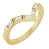 14K Yellow Gold 1/6 CTW Natural Diamond Contour Band 