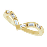 14K Yellow Gold 1/6 CTW Natural Diamond Contour Band 