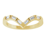 14K Yellow Gold 1/6 CTW Lab-Grown Diamond Contour Band