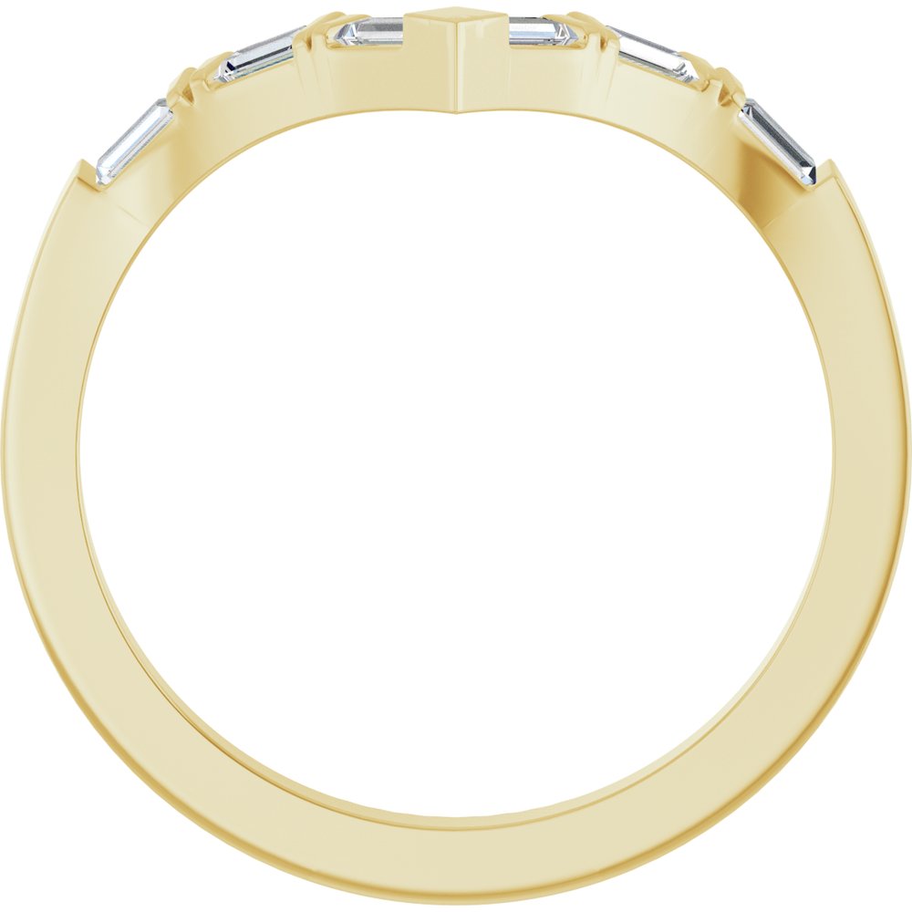 14K Yellow Gold 1/6 CTW Lab-Grown Diamond Contour Band