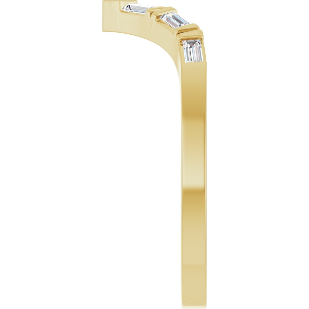 14K Yellow Gold 1/6 CTW Lab-Grown Diamond Contour Band