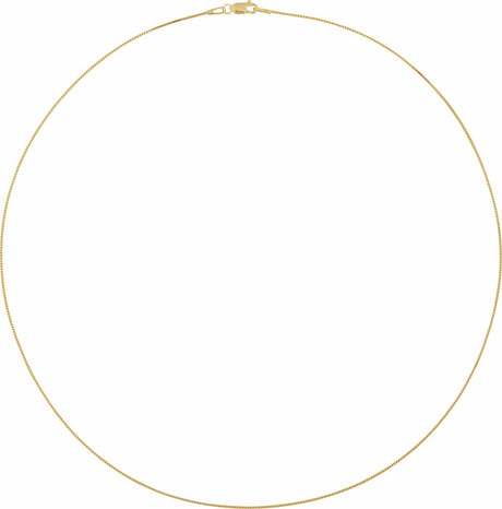 14K Yellow Gold .75 mm Box 20" Chain