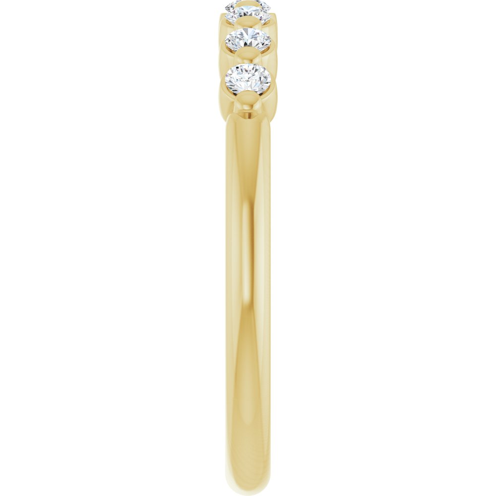 14K Yellow Gold 1/5 Lab-Grown Diamond Anniversary Band
