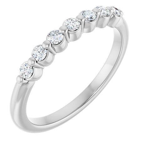 14K White Gold 1/5 Lab-Grown Diamond Anniversary Band
