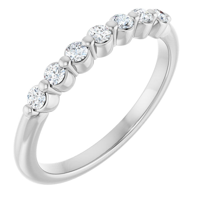 14K White Gold 1/5 Lab-Grown Diamond Anniversary Band