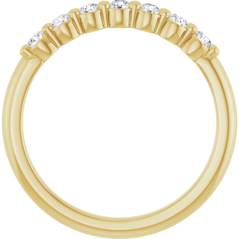 14K Yellow Gold 1/5 Lab-Grown Diamond Anniversary Band
