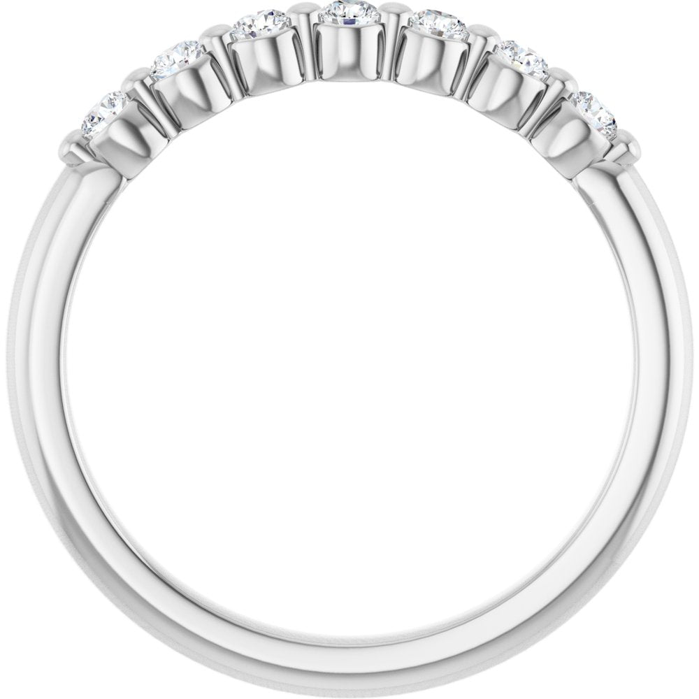 14K White Gold 1/5 Lab-Grown Diamond Anniversary Band