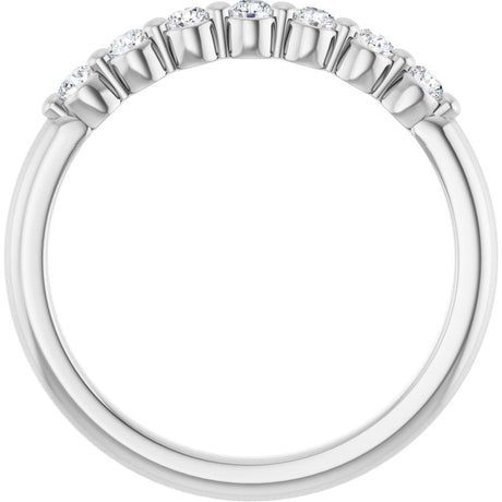 14K White Gold 1/5 Lab-Grown Diamond Anniversary Band