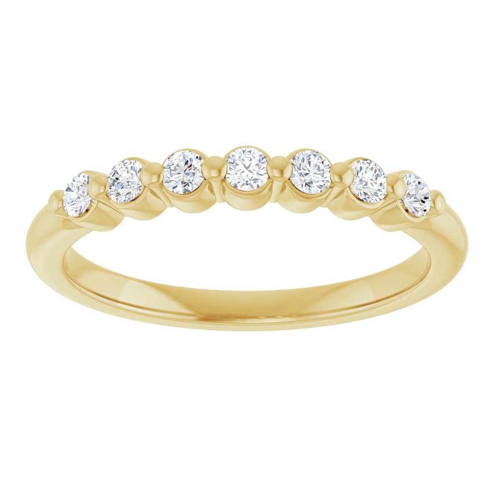 14K Yellow Gold 1/5 Lab-Grown Diamond Anniversary Band