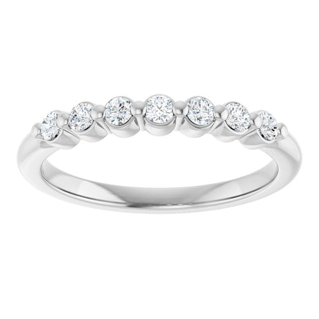 14K White Gold 1/5 Lab-Grown Diamond Anniversary Band