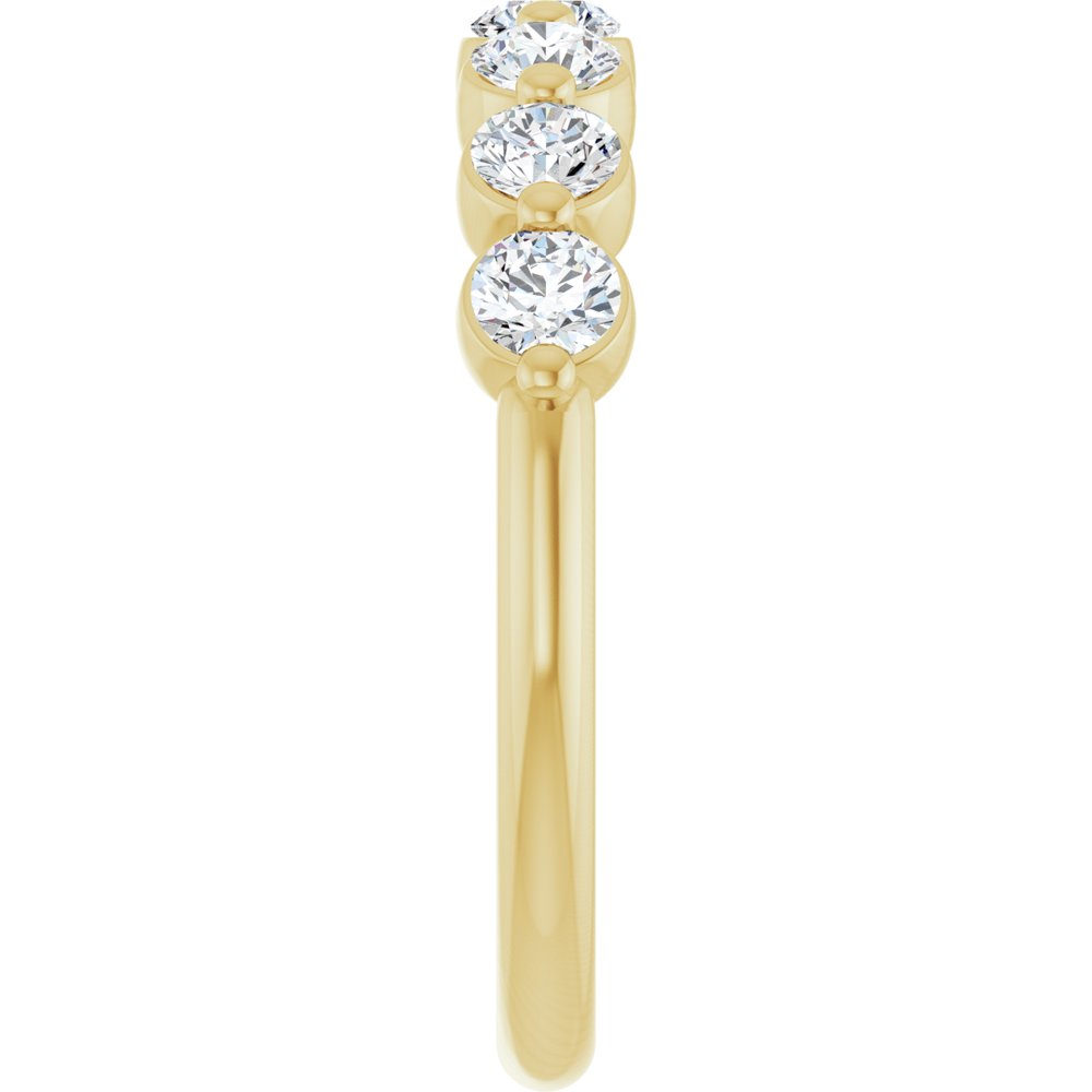 14K Yellow Gold 5/8 Natural Diamond Anniversary Band