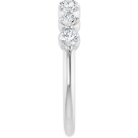 14K White Gold 5/8 Lab-Grown Diamond Anniversary Band