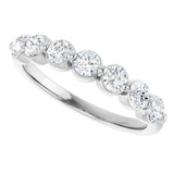 14K White Gold 5/8 Lab-Grown Diamond Anniversary Band