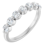 14K White Gold 5/8 Lab-Grown Diamond Anniversary Band