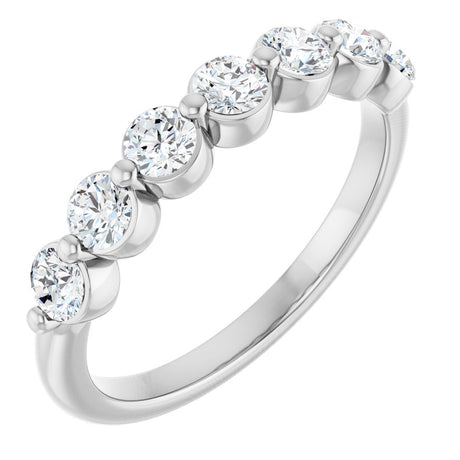 14K White Gold 5/8 Lab-Grown Diamond Anniversary Band