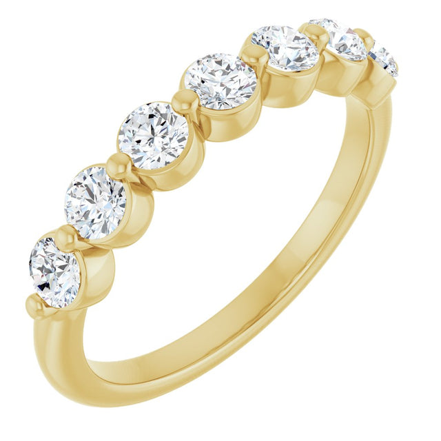 14K Yellow Gold 5/8 Lab-Grown Diamond Anniversary Band