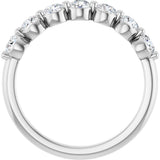 14K White Gold 5/8 Lab-Grown Diamond Anniversary Band