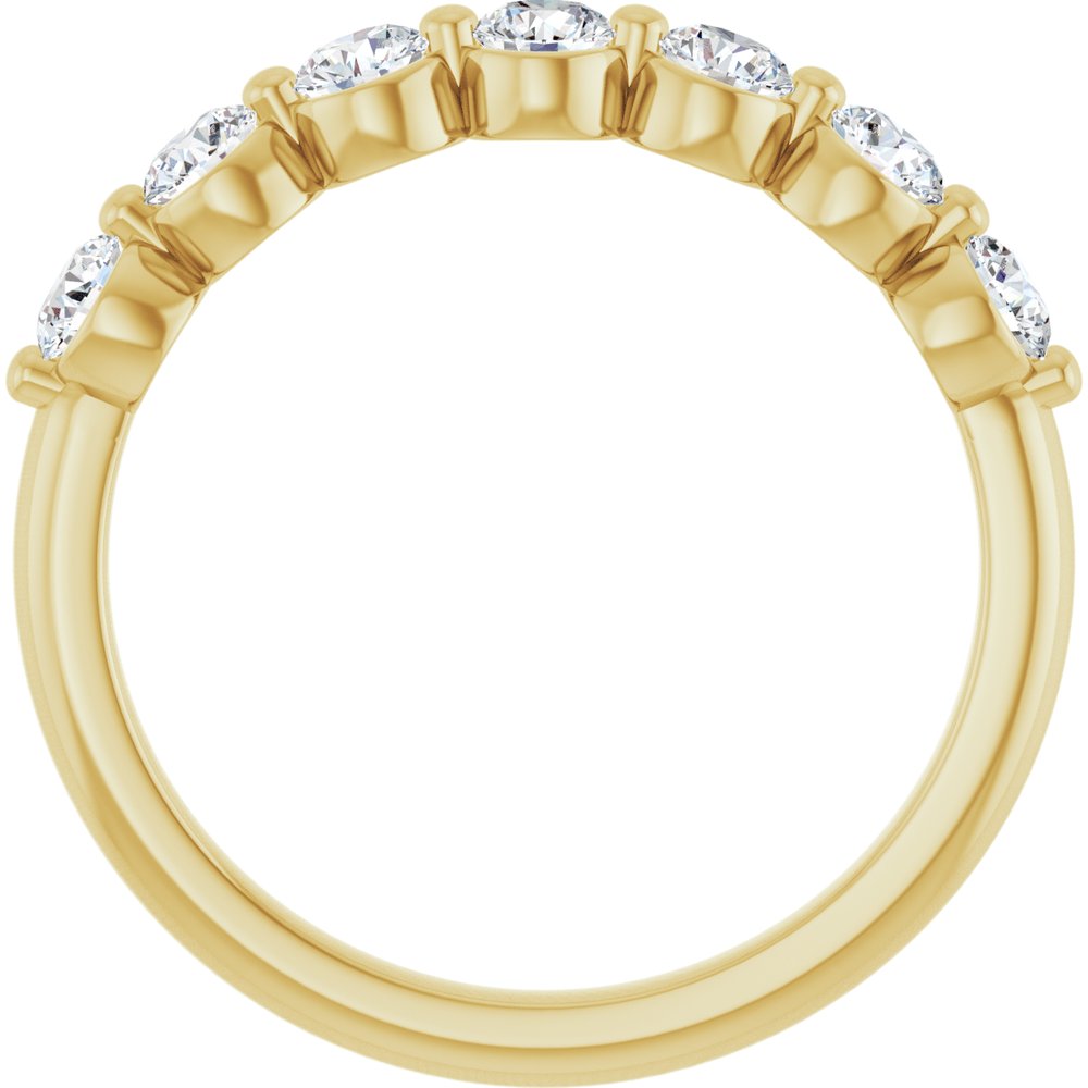 14K Yellow Gold 5/8 Natural Diamond Anniversary Band