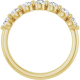 14K Yellow Gold 5/8 Natural Diamond Anniversary Band