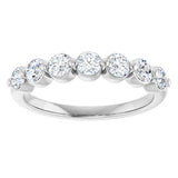 14K White Gold 5/8 Lab-Grown Diamond Anniversary Band