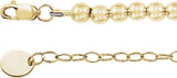 14K Yellow Gold-Filled 4 mm Hollow Bead 16" Necklace