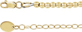 14K Yellow Gold-Filled 3 mm Hollow Bead 16" Necklace