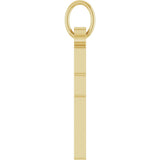 14K Yellow Gold Natural Pink Tourmaline Cross Pendant