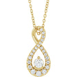 14K Yellow Gold 1/4 CTW Lab-Grown Diamond 16-18" Necklace
