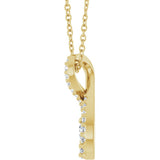 14K Yellow Gold 1/4 CTW Lab-Grown Diamond 16-18" Necklace