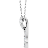 14K White Gold 1/4 CTW Lab-Grown Diamond 16-18" Necklace