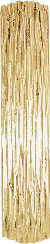 14K Yellow Gold 4 mm Tree Bark-Inspired Comfort-Fit Flat Band Size 6.5