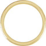 14K Yellow Gold 4 mm Tree Bark-Inspired Comfort-Fit Flat Band Size 6.5