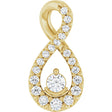 14K Yellow Gold 1/6 CTW Lab-Grown Diamond Freeform Pendant