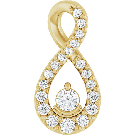 14K Yellow Gold 1/6 CTW Lab-Grown Diamond Freeform Pendant