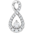 14K White Gold 1/6 CTW Lab-Grown Diamond Freeform Pendant