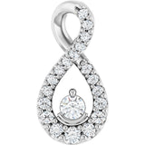 14K White Gold 1/6 CTW Lab-Grown Diamond Freeform Pendant