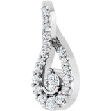 14K White Gold 1/6 CTW Lab-Grown Diamond Freeform Pendant