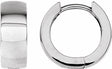 14K White Gold 14 mm Hinged Hoop Earrings