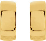 14K Yellow Gold 14 mm Hinged Hoop Earrings