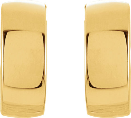 14K Yellow Gold 14 mm Hinged Hoop Earrings