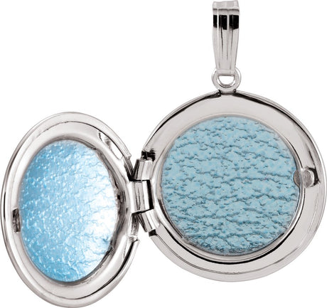 Sterling Silver Engravable Round Locket 