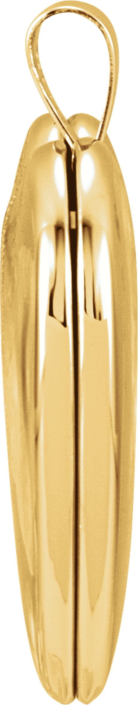 14K Yellow Gold 25x19 mm Heart Cross Locket