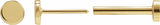 14K Yellow Gold 3 mm Engravable Disc Earrings