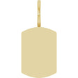 10K Yellow Gold Engravable Dog Tag Charm/Pendant
