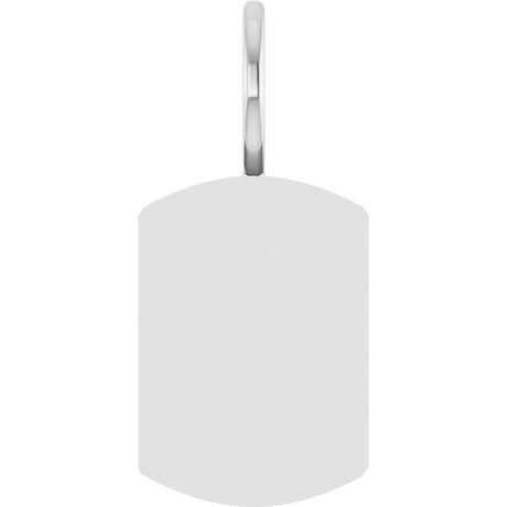 Sterling Silver Engravable Dog Tag Charm/Pendant